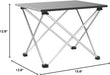 Portable Camping Table,Aluminum Folding Beach Table (Black-S)