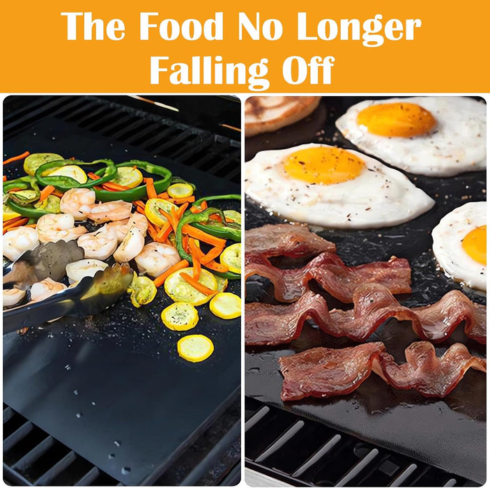 Grill Mats for Outdoor Grill, Grill Mat Non Stick Set of 5