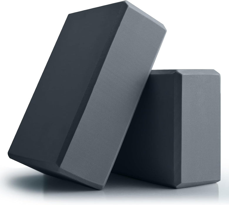 Yoga Blocks 2 Pcs, 9"x6"x3" Yoga Brick Foam Blocks EVA Foam Block Yoga Props Accessories for Yoga Pilates Stretching and