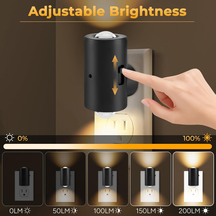LED Night Lights Plug into Wall,3000K Soft White, 4 Pack