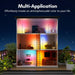 Bright LED RGB+IC Corner Floor Lamp with App, Remote Control Obsidian Black
