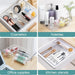 25 PCS Clear Plastic Drawer Organizer, Makeup Organizers and Storage Bins