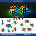 Magnet Cube 2x2 - 8 Blocks, 2 in 1 Toy: 2x2x2 Puzzle Cube and Customizable Infinity Cube, Glowing, UV Flashlight, Fidget