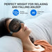 Weighted Sleep Mask for Women Men, 3D Light Blocking Eye Mask, Black