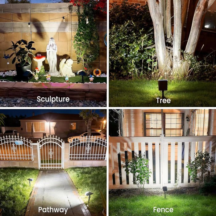 Solar Spot Lights Outdoor Waterproof, Solar Spotlights, 4 Pack