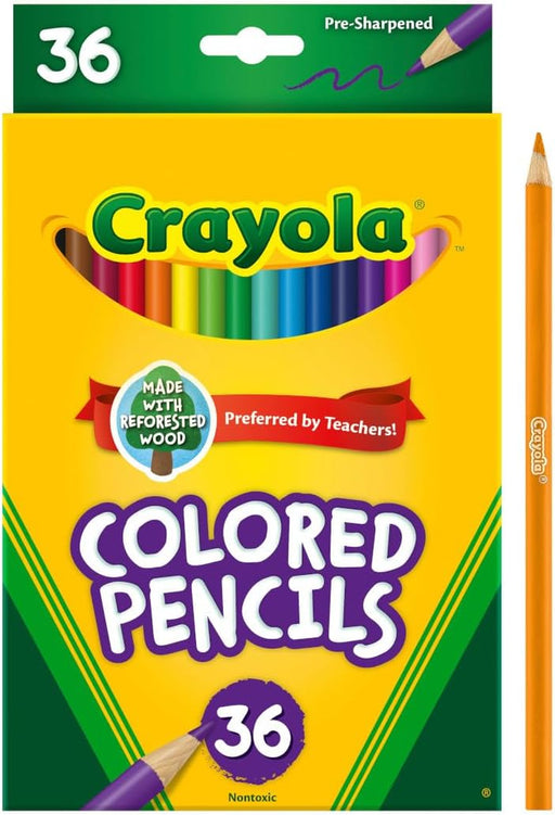 Colored Pencils (36ct), Teacher School Supplies for Kids & Adults, Preschool Classroom Must Haves, Coloring Gift, Ages 3+