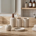 Bathroom Accessories Set, 5 PCS Modern Bath Organizer, Beige