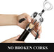 Wine Opener, Heavy-Duty Zinc Alloy Wing Corkscrew, Premium Beer Bottle Opener, Multifunctional Wine Accessories with Erg