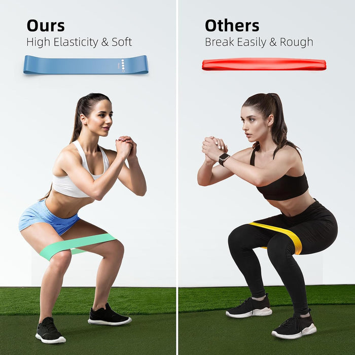Resistance Bands for Working Out, 5-Pack Elastic Loop Exercise Bands for Strength Training Stretching, Home Gym Equipmen