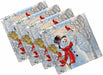 Pfrewn Christmas Snowflake Red Cloth Napkins Set of 6 Xmas Snowman Winter Dinner Napkins Solid Washable Reusable Polyester Table Napkins Oversized 20"X20" with Hemmed Edges for Home Weeding Decoration