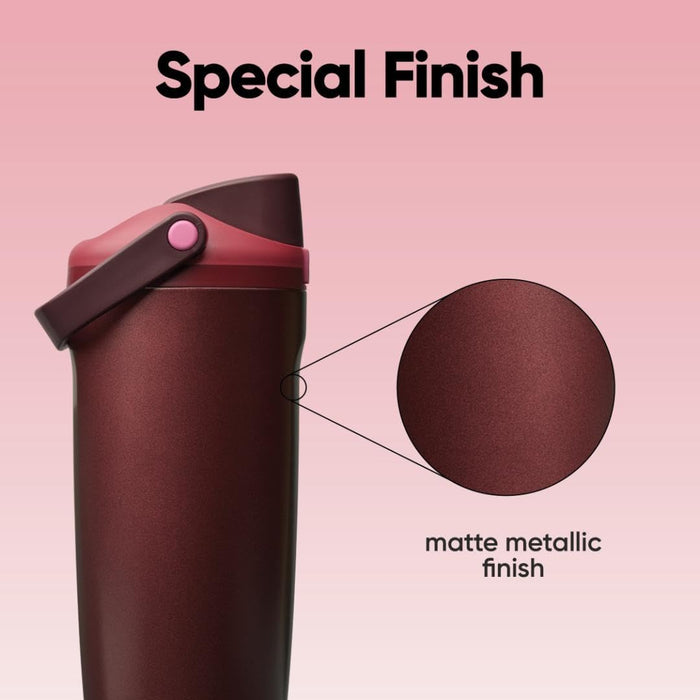 Owala FreeSip Sway Stainless Steel Water Bottle 30 oz Black Cherry