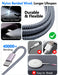 2Pack Travel Essentials for Apple Watch Charger,3-in-2 Multi Charging Cable