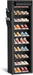 10-Tier Shoe Rack with Cover, Vertical Shelf, 17.5" Wide, Black