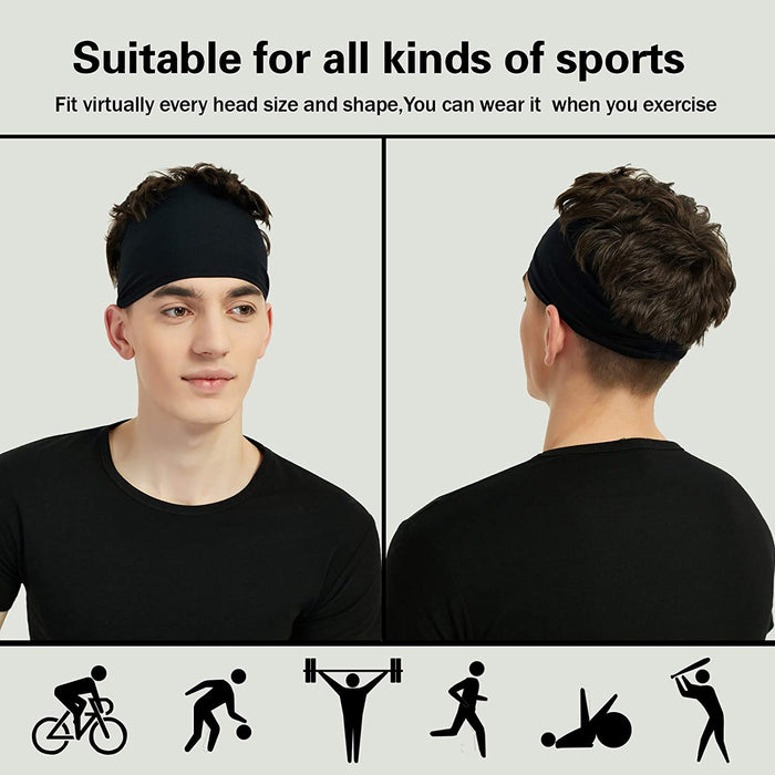 Sports Headbands for Men 5 Pack,Sweatbands for Men Workout,Running