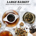 Extra Fine 18/8 Stainless Steel Tea Infuser Mesh Strainer with Large Capacity & Perfect Size Double Handles for Hanging 