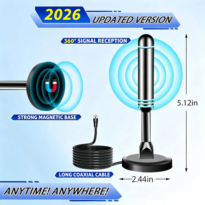 TV Antenna for Smart TV Indoor,Digital HD Antenna with Strong Magnetic Base