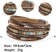 Leather Wrap Bracelets for Women, Boho Western Stacked Jewelry