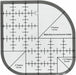 Quilting Ruler,Quilting Templates,Sewing Quilt Rulers,Acrylic Curved Corner Cutter,Precision Fabric Cutting Patchwork Tool for Quilting Sewing Craft DIY Projects,Black 6"x6"