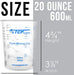 20 oz. (600ml) Graduated Plastic Mixing Cups - Box of 50
