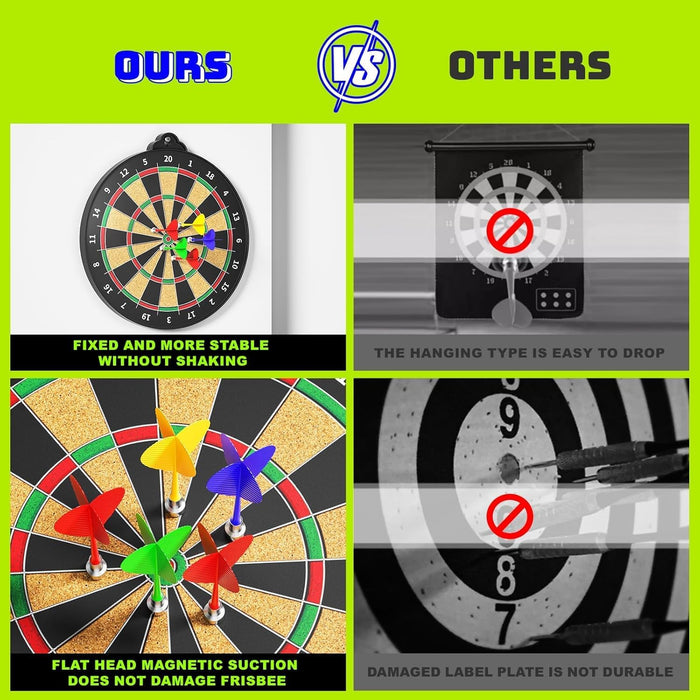 Magnetic Dart Board for Kids - 12pcs Magnetic Darts, Outdoor Kids Games