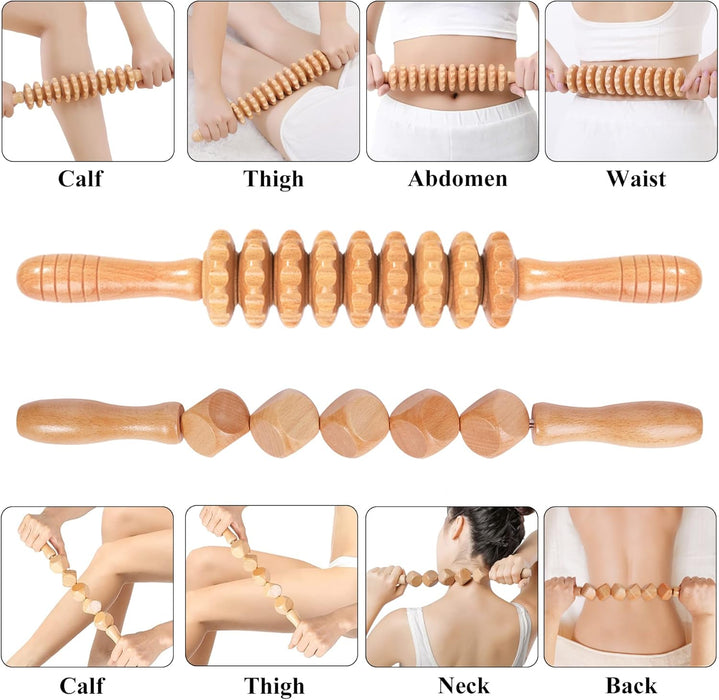 Wood Therapy Massage Tools 5-in-1 Lymphatic Drainage Massager Maderoterapia Kit Wooden Massager Body Sculpting Tools for