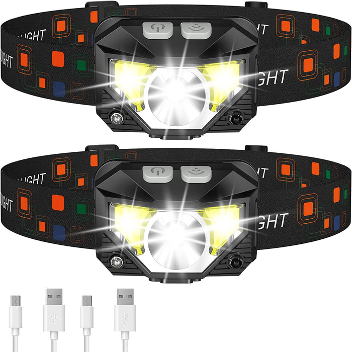 Headlamp Flashlight, Lumen Bright Head Lamps LED Rechargeable Camping