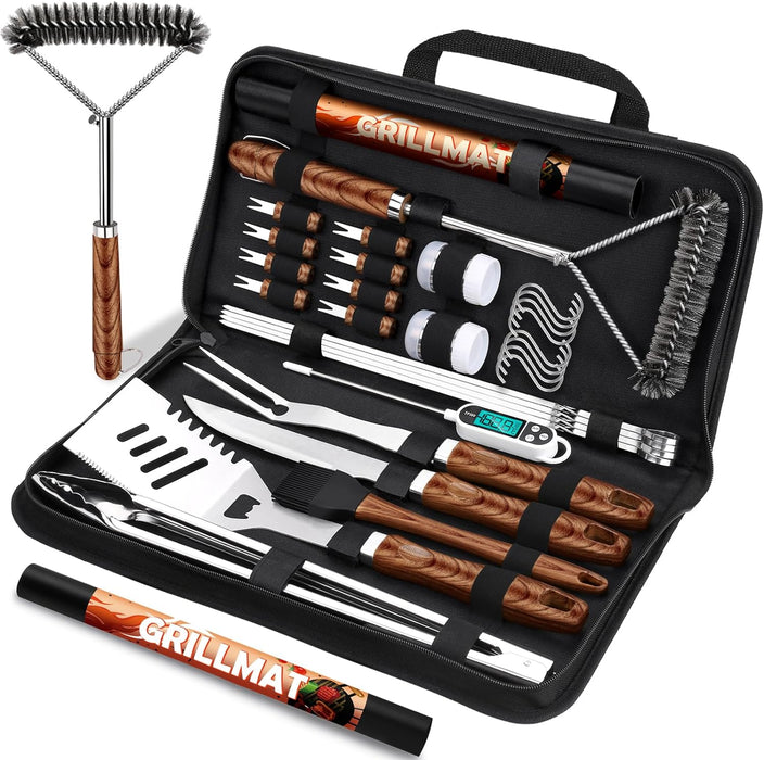 31pcs BBQ Grill Accessories Gifts for Men Dad, Heavy Duty Grilling Tools Gift Set for Father‘s Day, Stainless Steel BBQ 