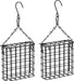 2Pcs Suet Bird Feeders, Outdoor Garden Cages for Outside Hanging