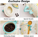 Sassy Handmade Ceramic Storage Canister with Attitude, Airtight Coffee Kitchen Canister for Sugar, Flour, Tea,Nuts (Cyan)