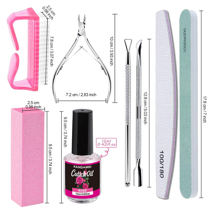 Nail Files and Buffers, Manicure Tools Nail Care Kit with Nail File, Nail Buffer Block, Cuticle Care for Women with Nipp