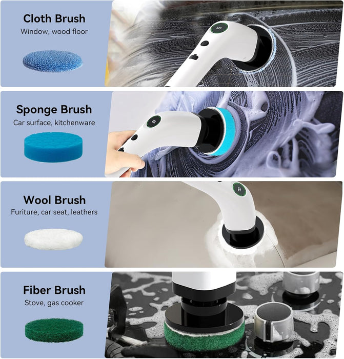 Electric Bathroom Cleaning Brush Cordless Shower Scrubber SD-CTB01