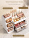 Large Makeup Organizer for Vanity Countertop, White