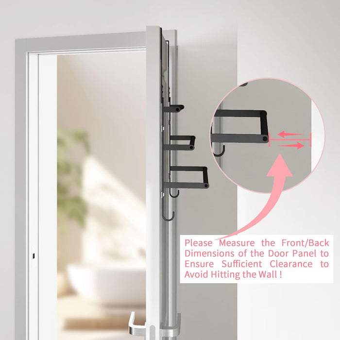 Over The Door Towel Rack, Door Towel Bar, Black