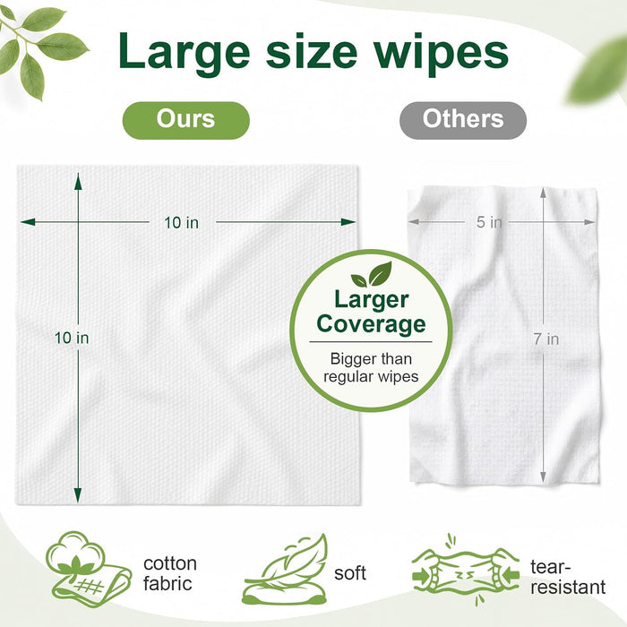 Jumbo Dog Wipes for Paws and Butt(10"x10", 400 Count), Pet Wipes for Cats