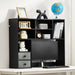Three-Tier Desktop Bookshelf with Fabric Drawers
