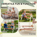 Wooden Kids Picnic Table and Bench Set