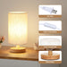 9" Small Table Lamp for Bedroom - Inline Control with 3000K Bulb