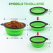 Dog Bowl Pet Collapsible Bowls, 2 Pack for Cats Dogs, Portable Pet Feeding Watering Dish for Walking Parking Traveling with 2 Carabiners (Small, Blue+Green)