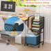 6-Tier Rolling File Cart Multi Mobile Drawer Cabinet Black