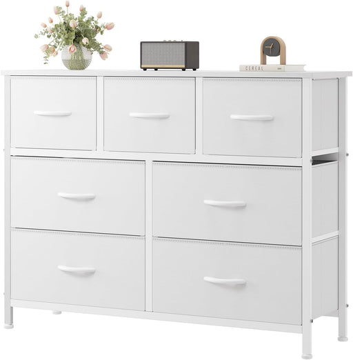 7 Drawer Fabric Dresser, Storage Tower for Bedroom and Closet