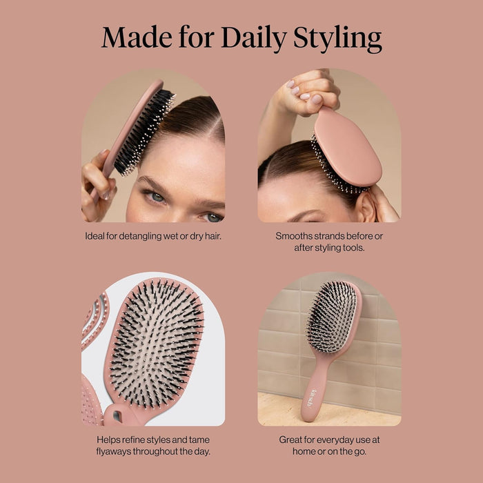 Smooth & Polish Hair Brushes For Women and Men - Terracotta