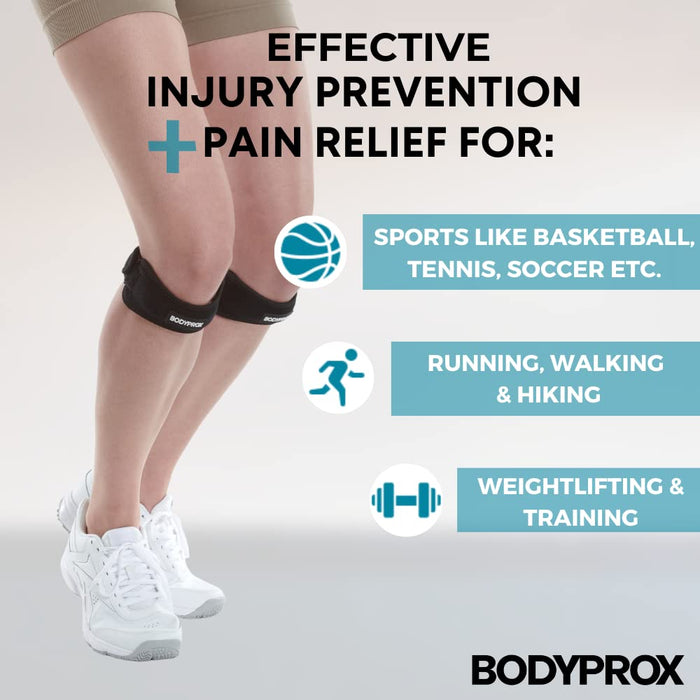Patella Tendon Knee Strap 2 Pack, Knee Pain Relief Support Brace