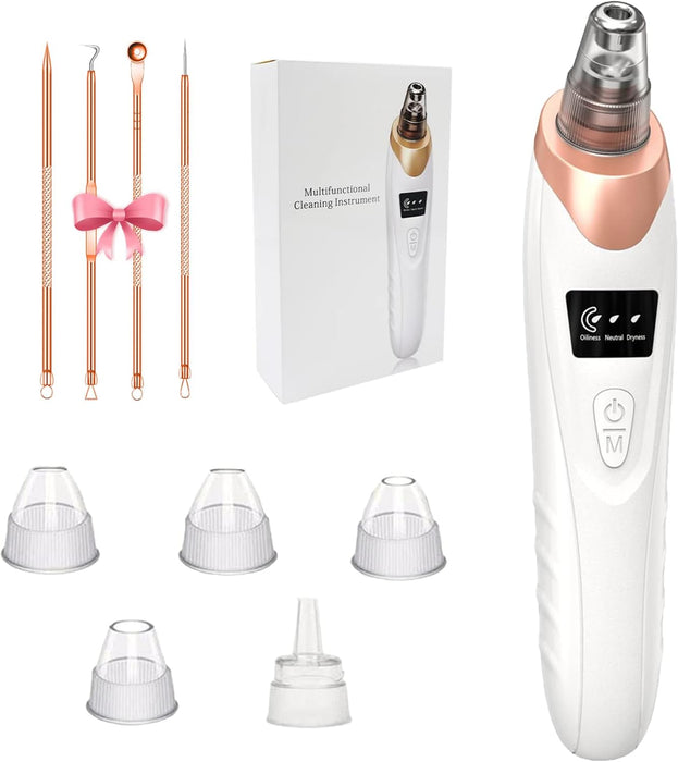 Blackhead Remover Pore Vacuum,Facial Pore Cleaner Blackhead Vacuum (Gold)