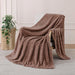 Fleece Throw Blanket, Light Brown, 50"×60" for Couch Sofa Bed