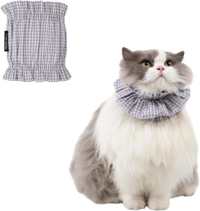 Cat Grooming Collar and Feeding Bib for Long Haired Cats, Anti-Stain Neck Band, Dog Ear Cover Snood for Cocker Spaniels
