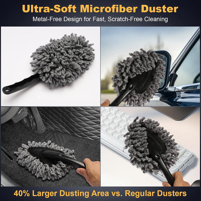 8PCS Car Detailing Kit Boar Brush 160g Reusable Gel Auto & Home Use