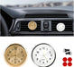 2PCS Stick on Dashboard Car Clock, Mini Luminous Analog Clock with Vent Clip & Adhesive Tape, Tiny Watch Pocket Clock Air Vent Dashboard Decor for Car Motorcycle Bike Home (Golden+White)