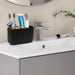 Black Toothbrush Holder, 5 Slots Bathroom Organizers and Storage