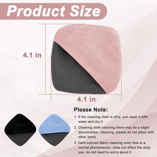 Car Screen Cleaner, 4.1''×4.1'' Pink Microfiber Dashboard Wipes