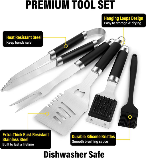 Grill Set, Grill Tools for Outdoor Grill Utensils Set BBQ Accessories